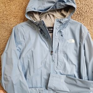 The North Face Light Blue Women's Rain Jacket L New Nwt